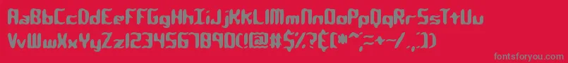 フォントqlumpy – 赤い背景に灰色の文字