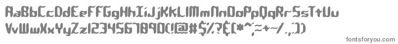 qlumpy-fontti – harmaat kirjasimet valkoisella taustalla