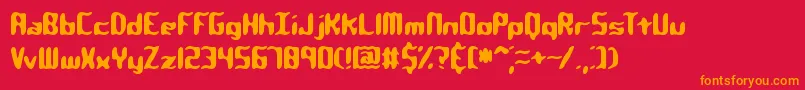 qlumpy Font – Orange Fonts on Red Background