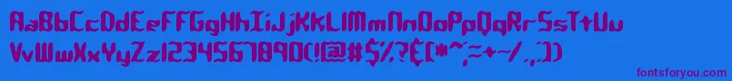 qlumpy Font – Purple Fonts on Blue Background