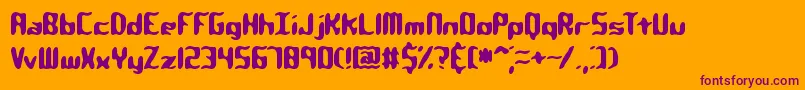 qlumpy Font – Purple Fonts on Orange Background