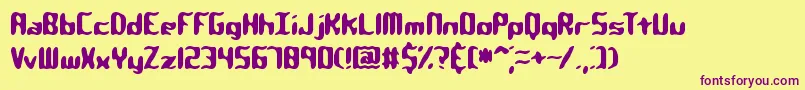 qlumpy Font – Purple Fonts on Yellow Background