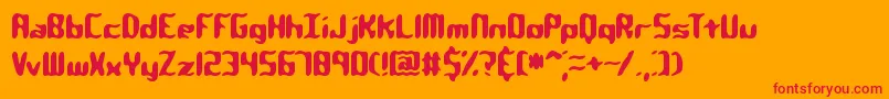 qlumpy Font – Red Fonts on Orange Background