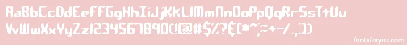 qlumpy Font – White Fonts on Pink Background