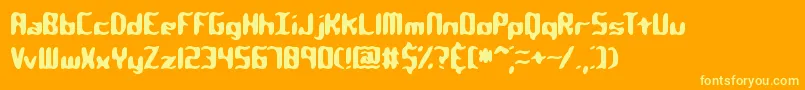 qlumpy Font – Yellow Fonts on Orange Background