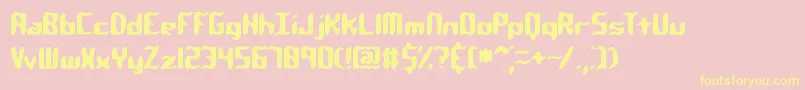 qlumpy Font – Yellow Fonts on Pink Background