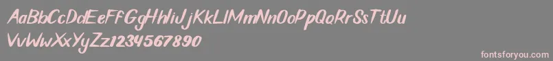 Qoimsya Font – Pink Fonts on Gray Background