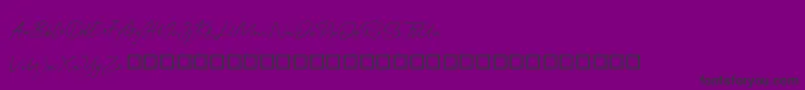 QonitaSignature Font – Black Fonts on Purple Background