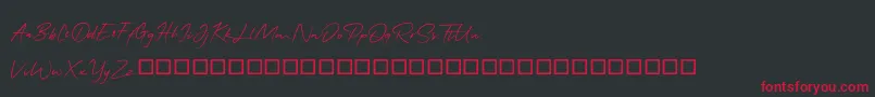 QonitaSignature Font – Red Fonts on Black Background