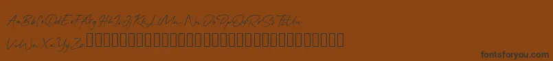 QonitaSignature Font – Black Fonts on Brown Background