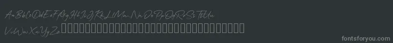 QonitaSignature Font – Gray Fonts on Black Background