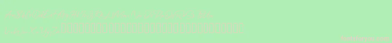 フォントQonitaSignature – 緑の背景にピンクのフォント