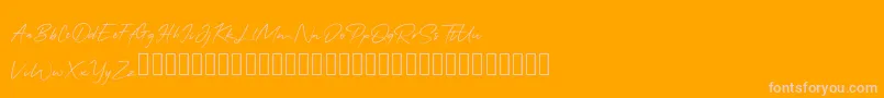 More about QonitaSignature Font QonitaSignature Font – Pink Fonts on Orange Background