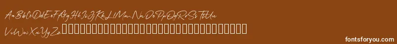 QonitaSignature Font – White Fonts on Brown Background