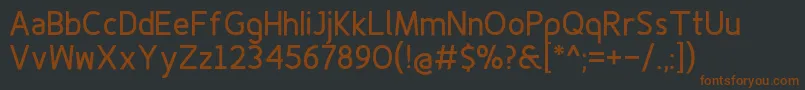 Fonte Finenessprobold – fontes marrons em um fundo preto