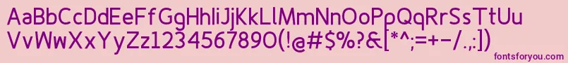 Finenessprobold Font – Purple Fonts on Pink Background