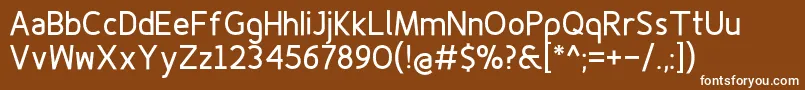 フォントFinenessprobold – 茶色の背景に白い文字