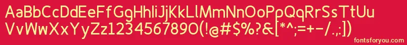 Finenessprobold Font – Yellow Fonts on Red Background