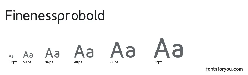 Размеры шрифта Finenessprobold