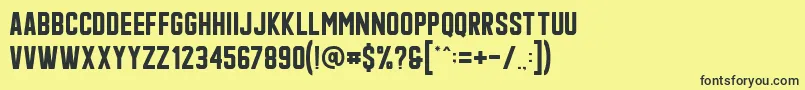 More about Qonquer Font Qonquer Font – Black Fonts on Yellow Background