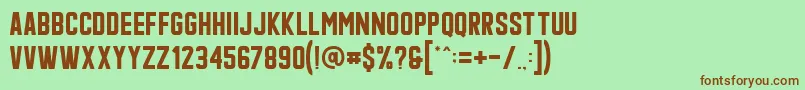 More about Qonquer Font Qonquer Font – Brown Fonts on Green Background