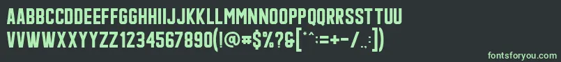 フォントQonquer – 黒い背景に緑の文字