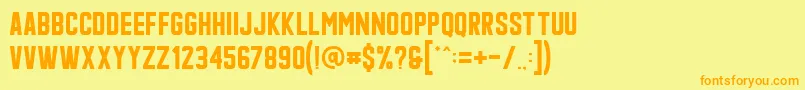 Qonquer Font – Orange Fonts on Yellow Background