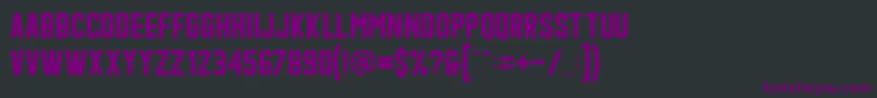Шрифт Qonquer – фиолетовые шрифты на чёрном фоне