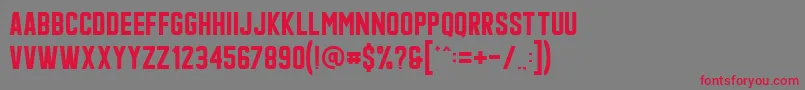 Qonquer Font – Red Fonts on Gray Background