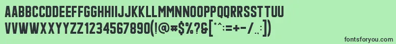 フォントQonquer – 緑の背景に黒い文字