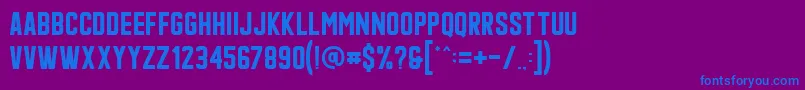 Qonquer Font – Blue Fonts on Purple Background