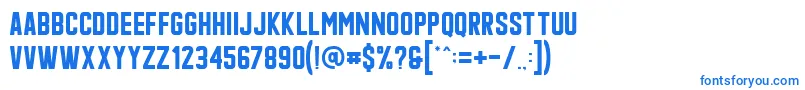 Qonquer-fontti – siniset fontit valkoisella taustalla