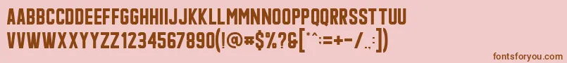 Qonquer-fontti – ruskeat fontit vaaleanpunaisella taustalla