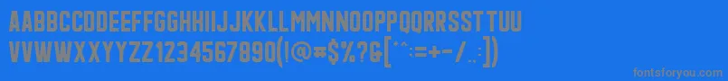 フォントQonquer – 青い背景に灰色の文字