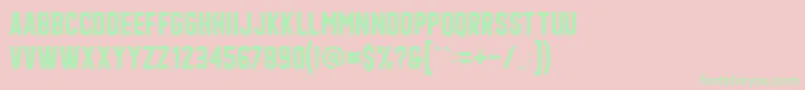 Qonquer Font – Green Fonts on Pink Background