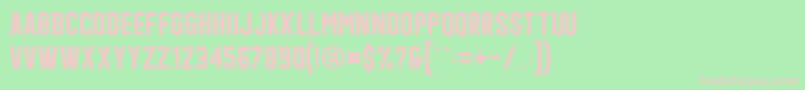 フォントQonquer – 緑の背景にピンクのフォント