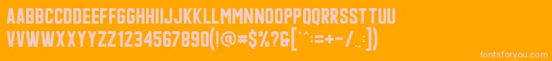 Qonquer Font – Pink Fonts on Orange Background