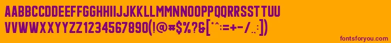 Шрифт Qonquer – фиолетовые шрифты на оранжевом фоне