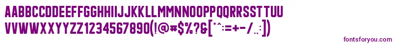 Qonquer-fontti – violetit fontit valkoisella taustalla