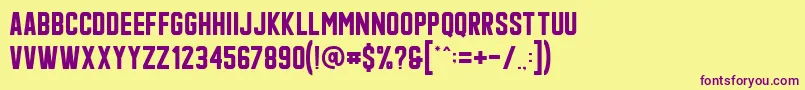 Шрифт Qonquer – фиолетовые шрифты на жёлтом фоне