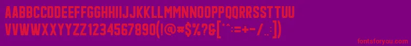 Qonquer Font – Red Fonts on Purple Background