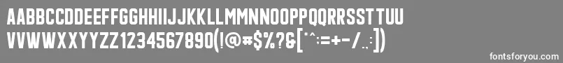 Шрифт Qonquer – белые шрифты на сером фоне
