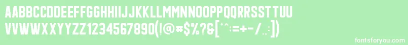Qonquer Font – White Fonts on Green Background