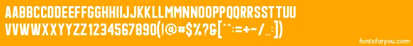 フォントQonquer – オレンジの背景に白い文字