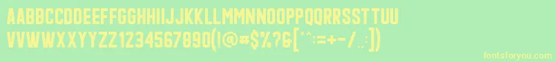 Qonquer Font – Yellow Fonts on Green Background