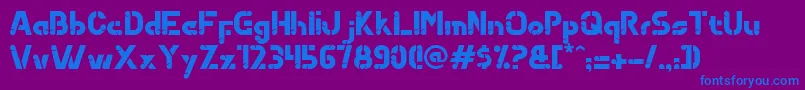 Шрифт Qoubizza – синие шрифты на фиолетовом фоне