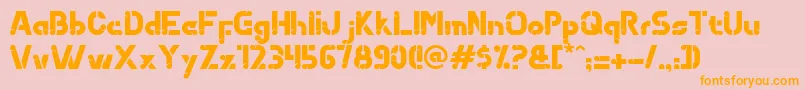 Qoubizza Font – Orange Fonts on Pink Background