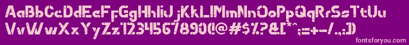 Qoubizza Font – Pink Fonts on Purple Background