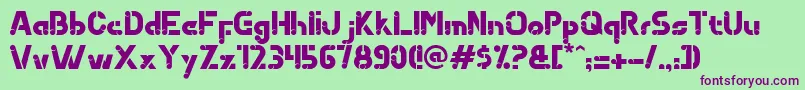 Qoubizza Font – Purple Fonts on Green Background