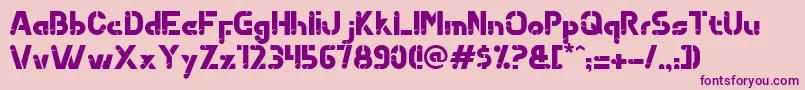 Qoubizza Font – Purple Fonts on Pink Background